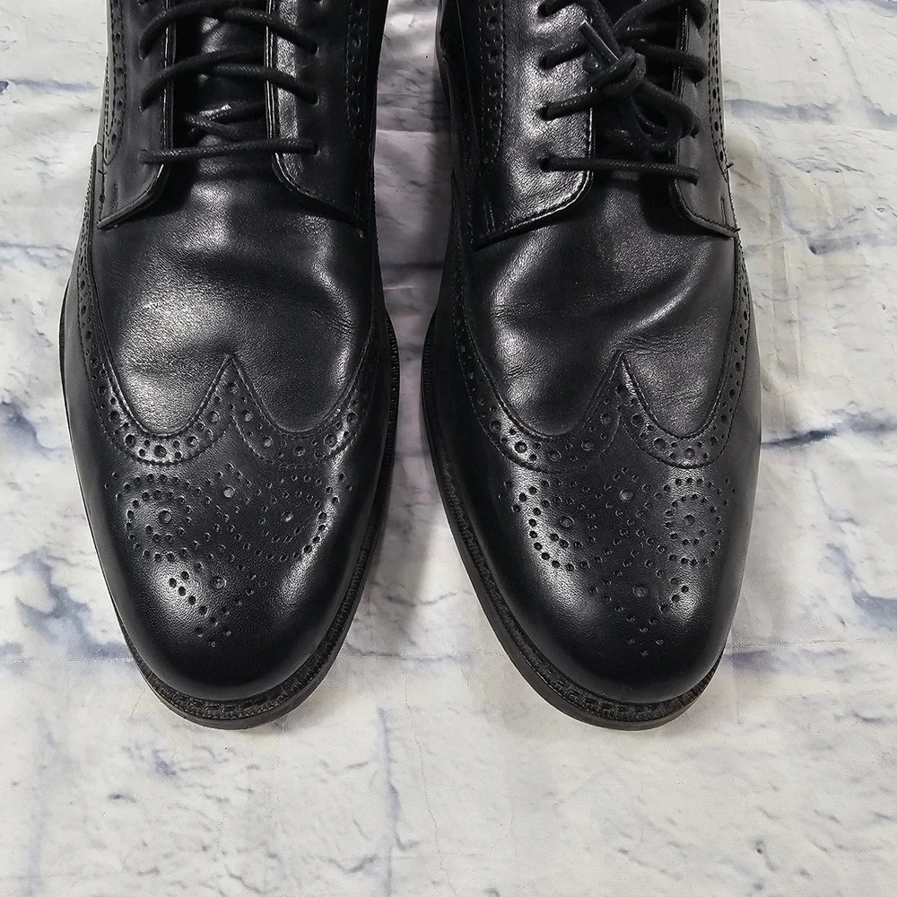 Cole Haan Madison Grand Wingtip Oxford MEN 11.5 Black Leather Brogue Dress Shoes